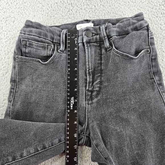 Good American Jeans Womens 4 (26x27) Black Good Straight Ankle Stretch Mid Rise - Picture 9 of 15